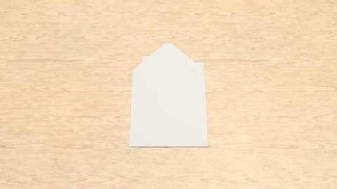 Mockup of greeting card in square envelope Stock Illustration