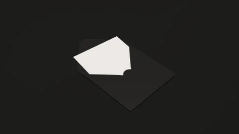 Mockup of greeting card in square envelope Stock Illustration