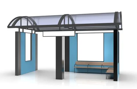 Mockup information panel illustration 3d rendering Stock Illustration