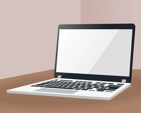 Mockup laptop device tech Stock Illustration