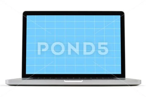 Mockup for laptop isolated on white with clipping path PSD Template