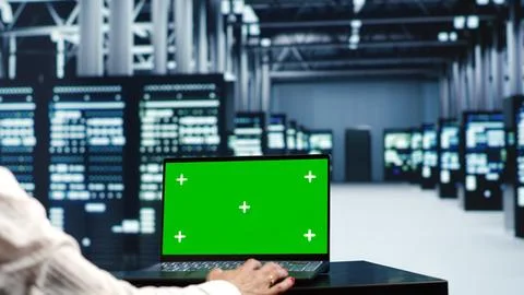 Mockup laptop server electronics fixing Stock Photos