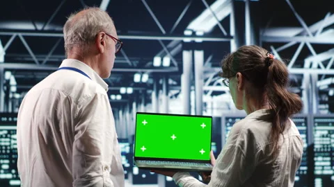 Mockup laptop servers optimizing Stock Footage 248648853