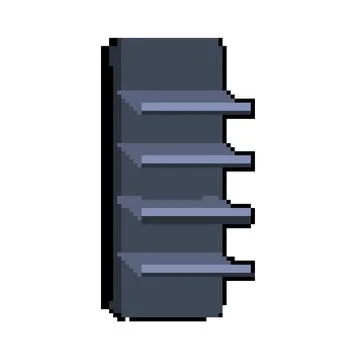 Mockup magazine rack pixel art vector illustration Stock Illustration