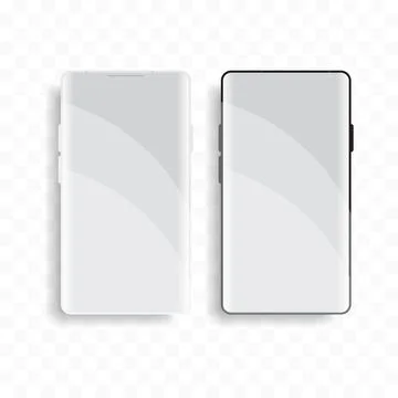 Mockup mobile phone with clean preview. device phone front view shadow Stock Illustration