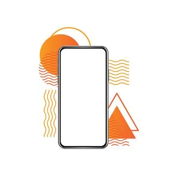 Mockup of modern phone device. Vector eps10 realistic smartphone template. Mo Stock Illustration