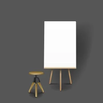 Mockup modern tripod template. Layout template. Realistic vector mockup illus Stock Illustration