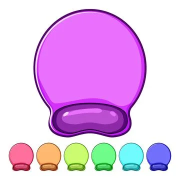 Mockup mouse pad cartoon vector graphic Stock Illustration
