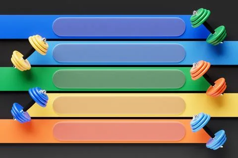 Mockup with multi-colored fields for advertising text with multi-colored dumb Stock Illustration