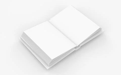 A mockup of an open and closed book levitating above the surface. mockup with Stock Illustration