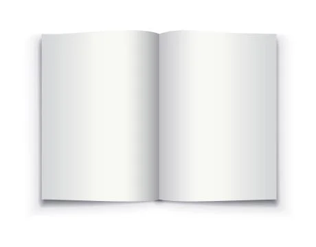 Mockup opened book template Stock Illustration