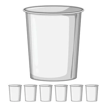 Mockup paper cup cartoon vector graphic Ilustração Stock