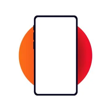 Mockup phone blank screen for background and business element Stock Illustration