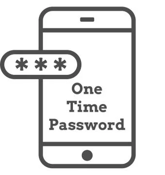 Mockup phone with encrypted password authentication. Two Factor Authenticatio Stock Illustration