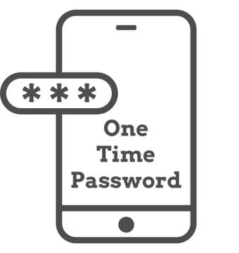 Mockup phone with encrypted password authentication. Two Factor Authenticatio Stock Illustration