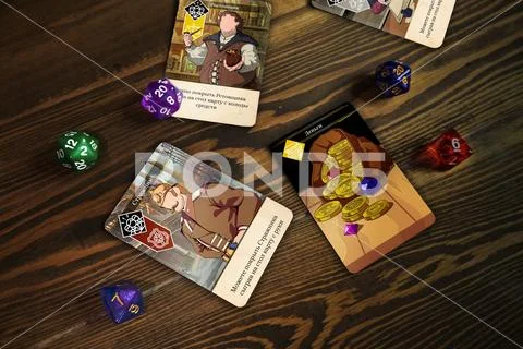 Mockup playing cards for board games PSD Template