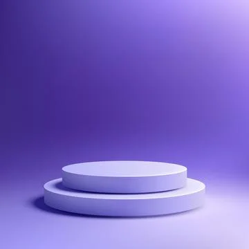 Mockup podium display background with 3d circular pedestal in soft purple g.. Stock Illustration