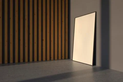 Mockup a poster Stock Photos