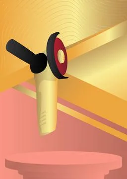 Mockup product display with Angle grinder. Vector cylinder pedestal podium... 스톡 일러스트