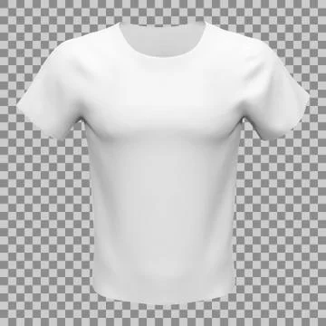Mockup of realistic white basic unisex t-shirt Stock Illustration