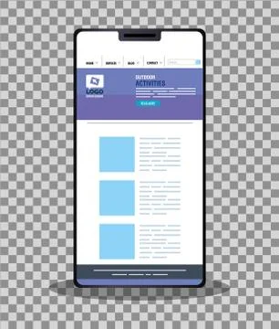 Mockup responsive web, concept website development in smartphone イラスト素材