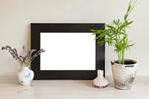 Mockup scene with plants 스톡 사진