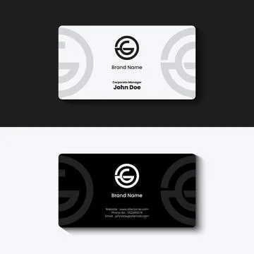 Mockup simple double g monogram logo Stock Illustration