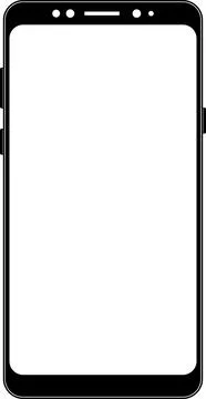 Mockup smart phone Image set Transparent screen modern smartphone icon set 库存插图