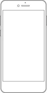 Mockup smart phone Image set Transparent screen modern smartphone icon set 库存插图