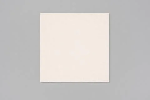 Mockup Of A Square Paper Card With Shadow on a neutral color table. minimalis Stock Photos