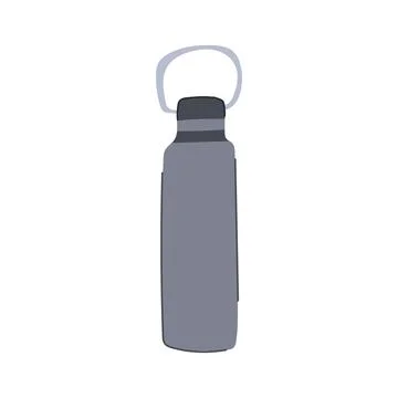 Mockup stainless bottle cartoon vector illustration Stock Illustration