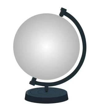 Mockup Stand for Earth Globe isolated on white background. Vector illustration. Stock Illustration