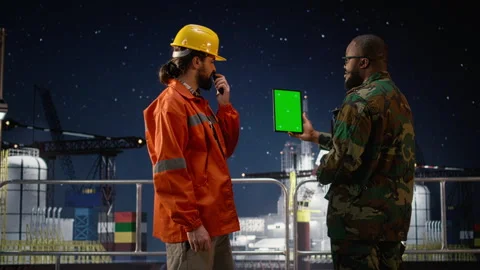 Mockup tablet, enforcing maritime blockade protocol and military Stock Footage 336198515