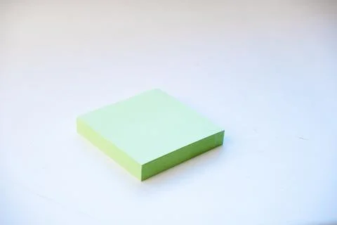 Mockup template with stack of adhesive sticky notes. There is space for text. Stock Photos