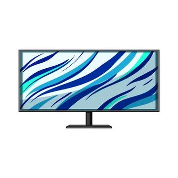Mockup tv screen cartoon vector illustration Stock Illustration