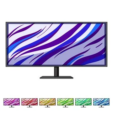 Mockup tv screen cartoon vector graphic Stock Illustration