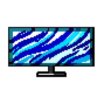 Mockup tv screen game pixel art vector illustration Stock Illustration