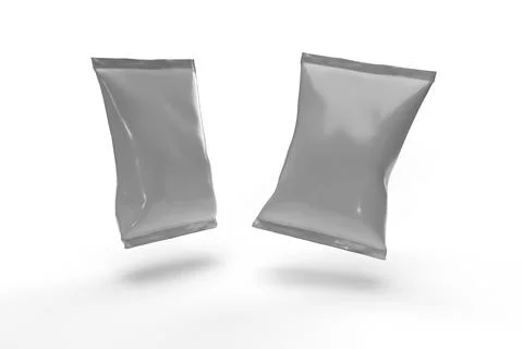 Mockup of two pack a snack packaging Stock Photos