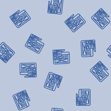 Mockup ux ui design line vector seamless pattern Stock Illustration
