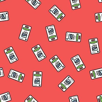 Mockup ux ui design vector seamless pattern Stock Illustration