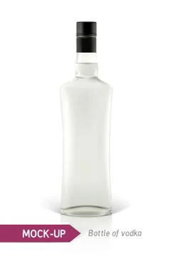 Mockup vodka bottle Stock Illustration