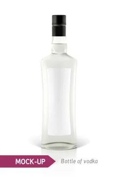 Mockup vodka bottle Illustrazione stock