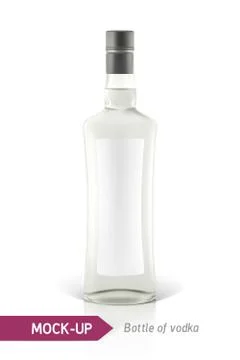 Mockup vodka bottle Stock Illustration
