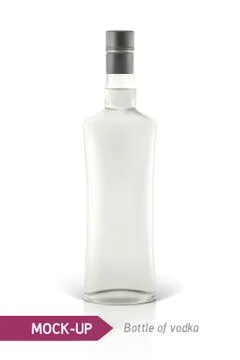 Mockup vodka bottle Stock Illustration