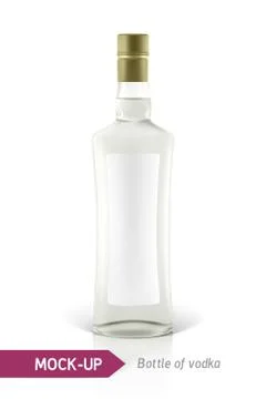 Mockup vodka bottle Illustrazione stock