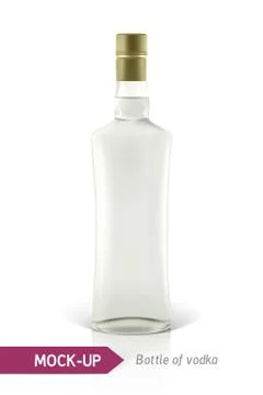 Mockup vodka bottle Stock Illustration