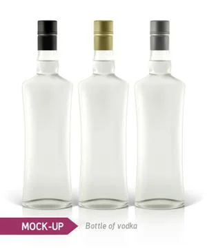 Mockup vodka bottle Stock Illustration