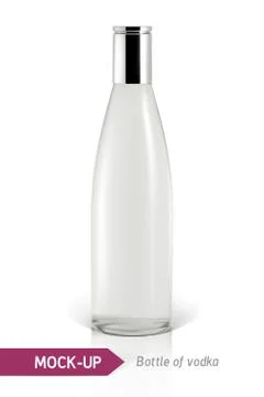 Mockup vodka bottle Stock Illustration