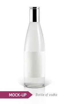 Mockup vodka bottle Stock Illustration