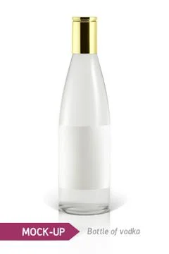 Mockup vodka bottle Stock Illustration